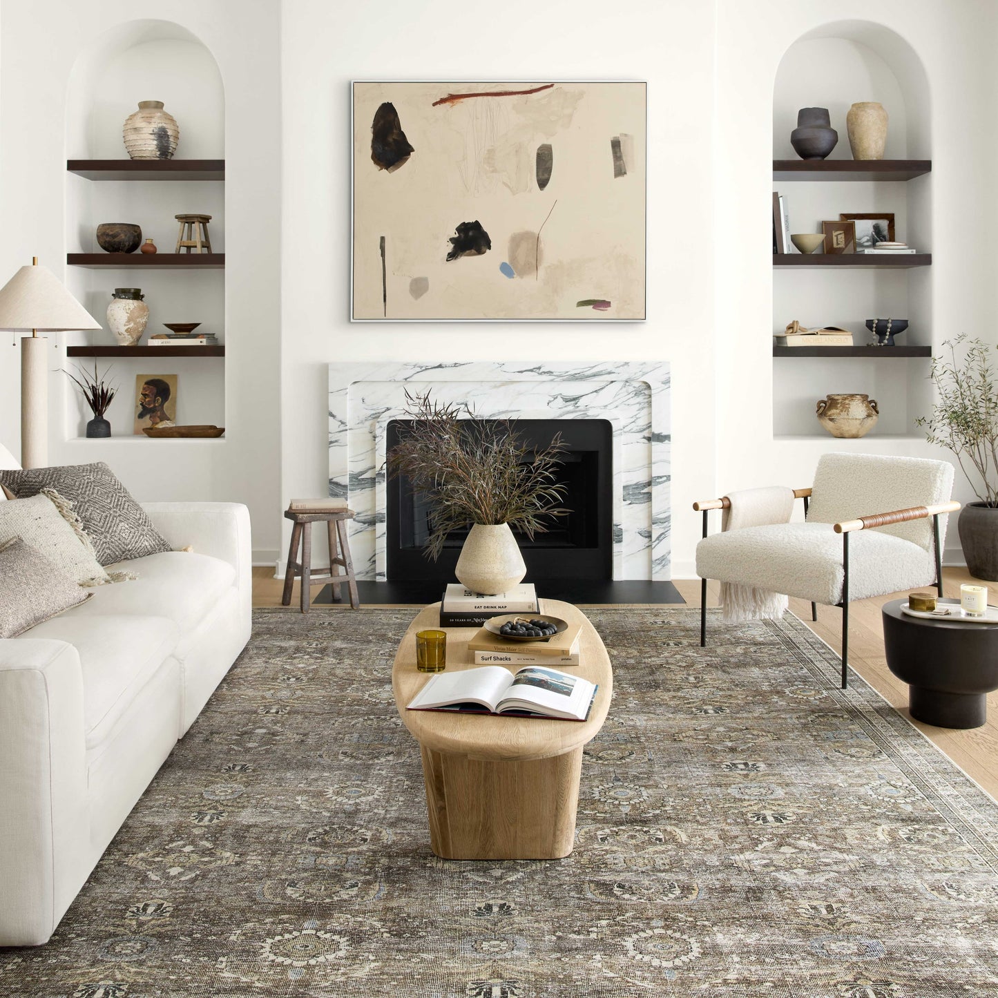 Tapis imprimé vintage Isabelle style shabby chic d'Alexander Home