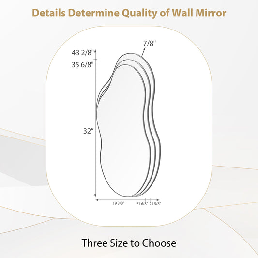 Miroir mural asymétrique ondulé de style antique