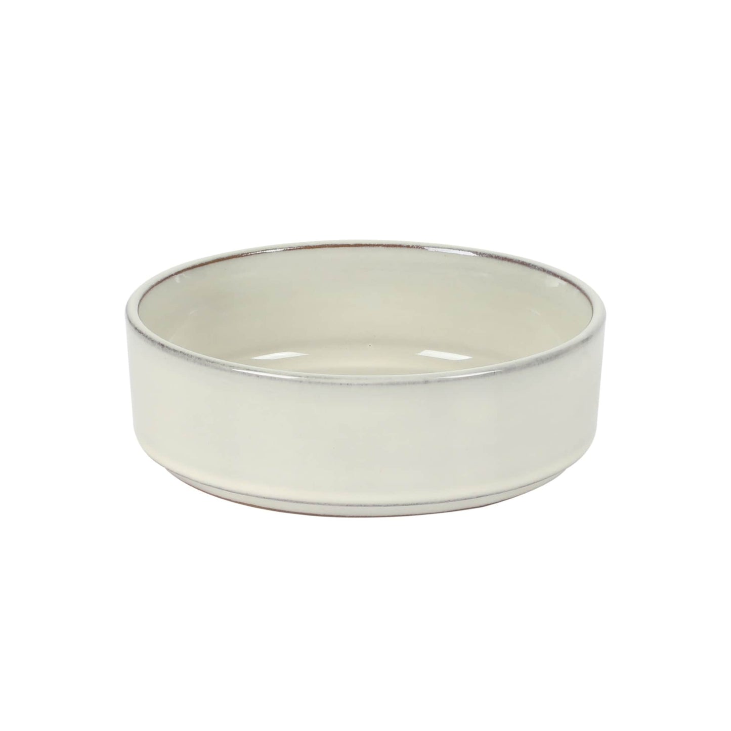 Service de table Bloomhouse Santorini Mist 16 pièces, assiettes et bols à double bol en terre cuite émaillée réactive