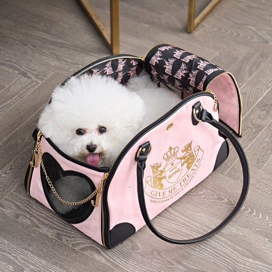 Sac de transport élégant Juicy Couture Give Me Treats pour animaux de compagnie - Sac de voyage