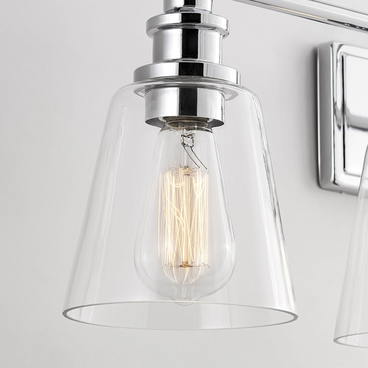 Applique murale KAWOTI à 4 lumières avec abat-jour en verre