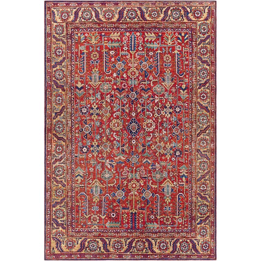 Tapis Livabliss Iris à motif floral et botanique traditionnel revisité