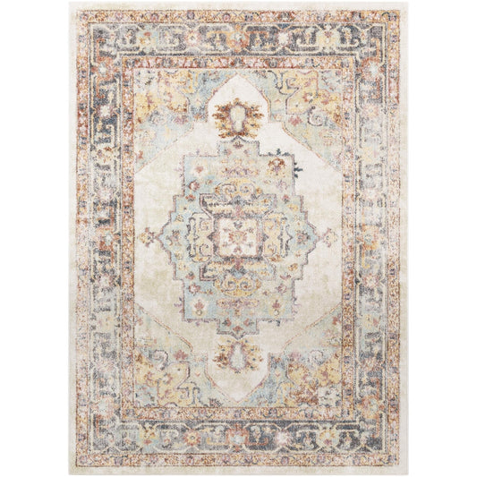 Tapis de sol Livabliss New Mexico à médaillon traditionnel revisité