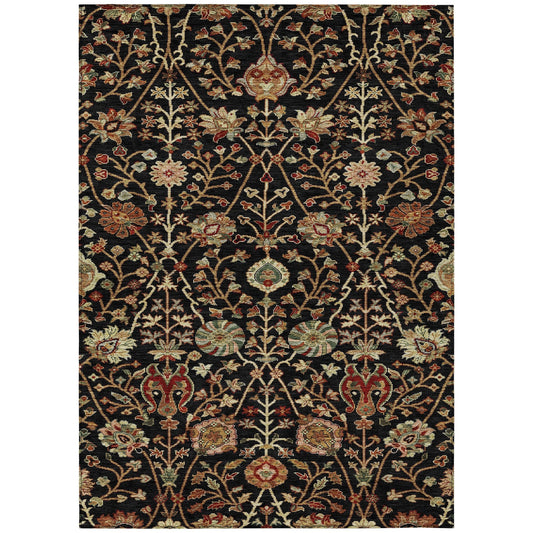 Tapis traditionnel Kashan Chantille lavable en machine pour intérieur/extérieur
