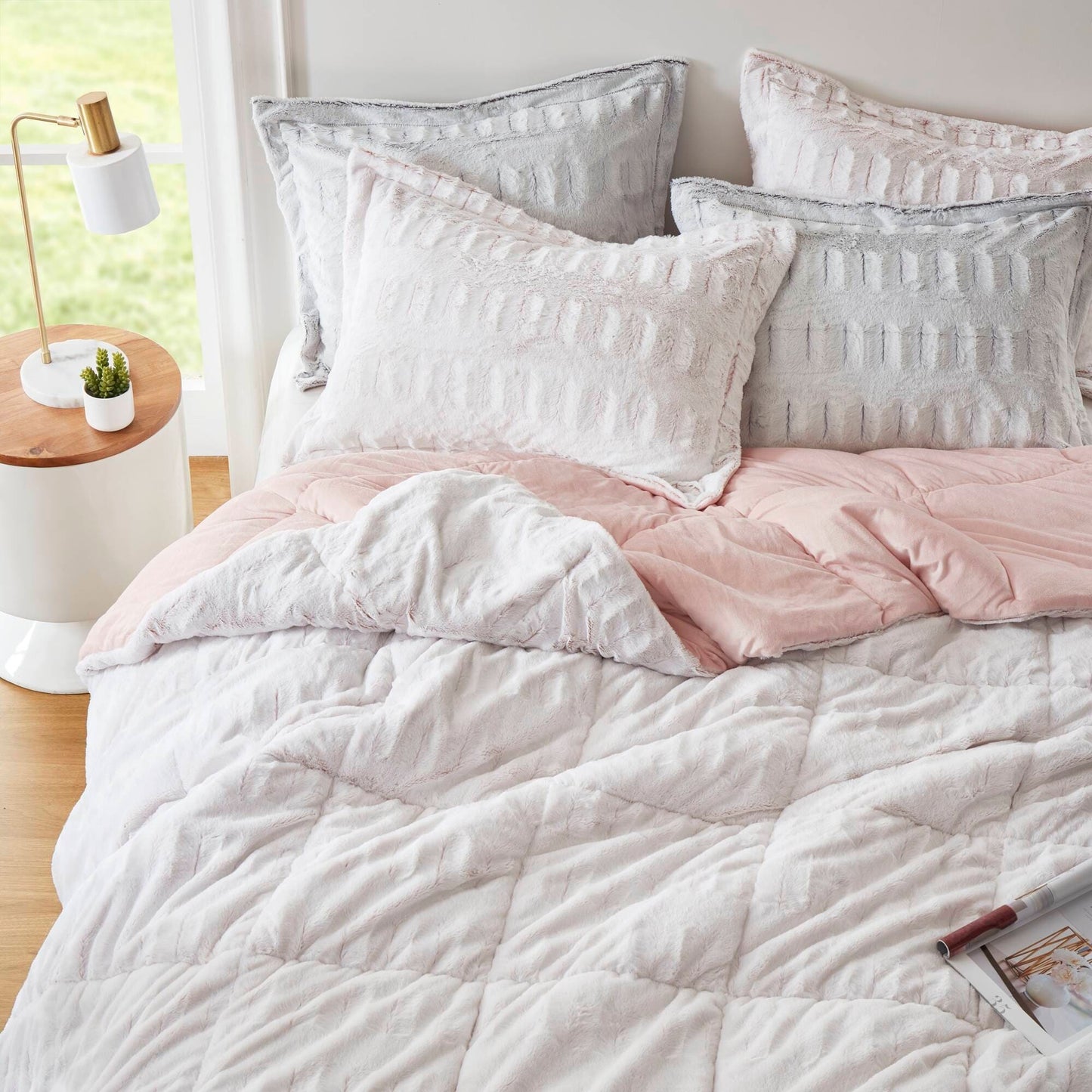 Ensemble de couette en fourrure longue imprimée Madison Park Margot