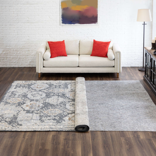 Tapis de sol Mohawk Home adapté aux animaux de compagnie, anti-taches, réversible et antidérapant - Gris