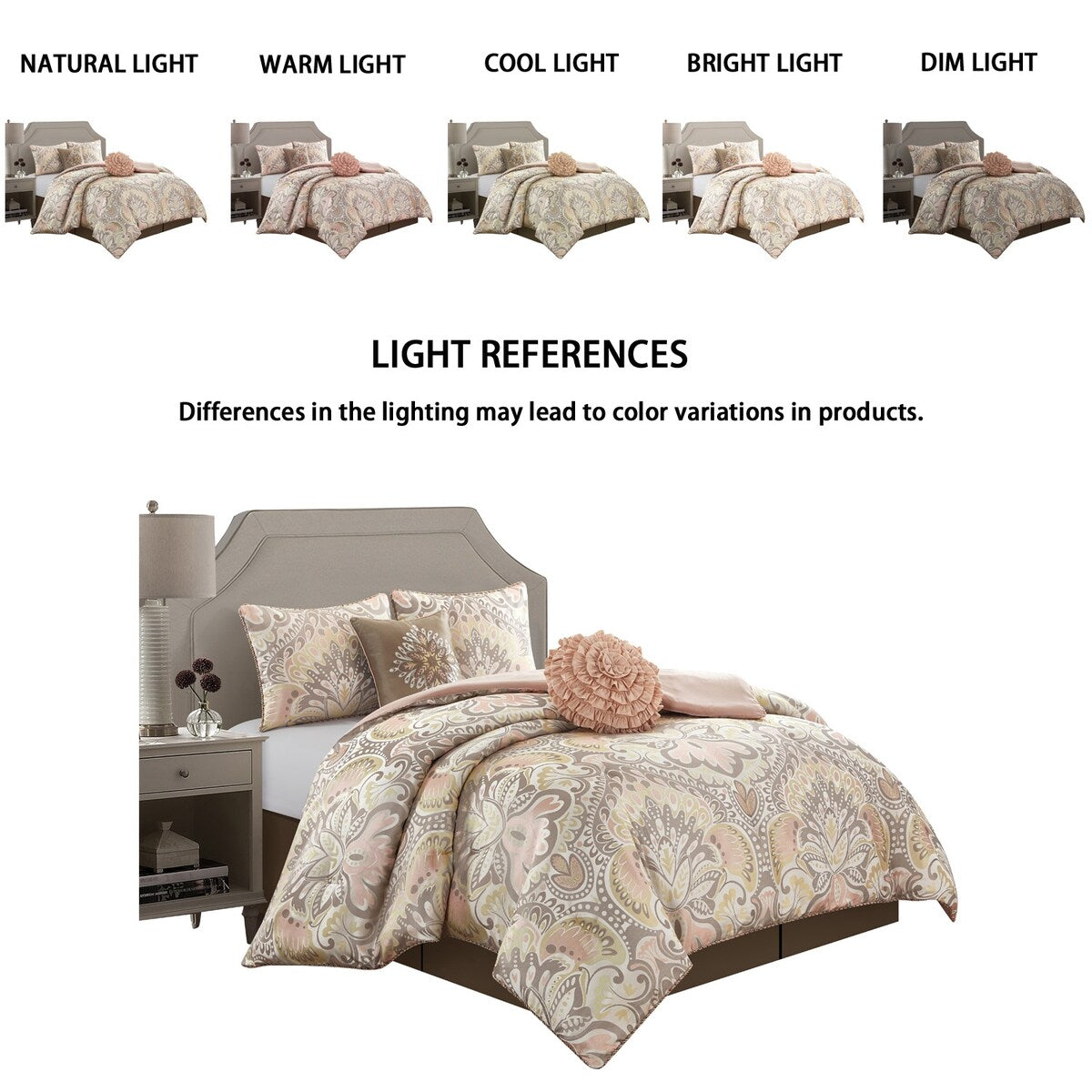 Ensemble de couette 6 pièces Porch & Den Summerfield Jacquard Medallion