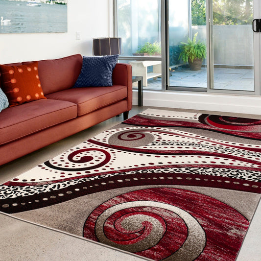 Tapis Rhodes Collection Abstract Swirl
