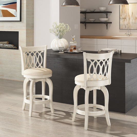 Tabouret de bar pivotant à dossier ajouré Rovinj