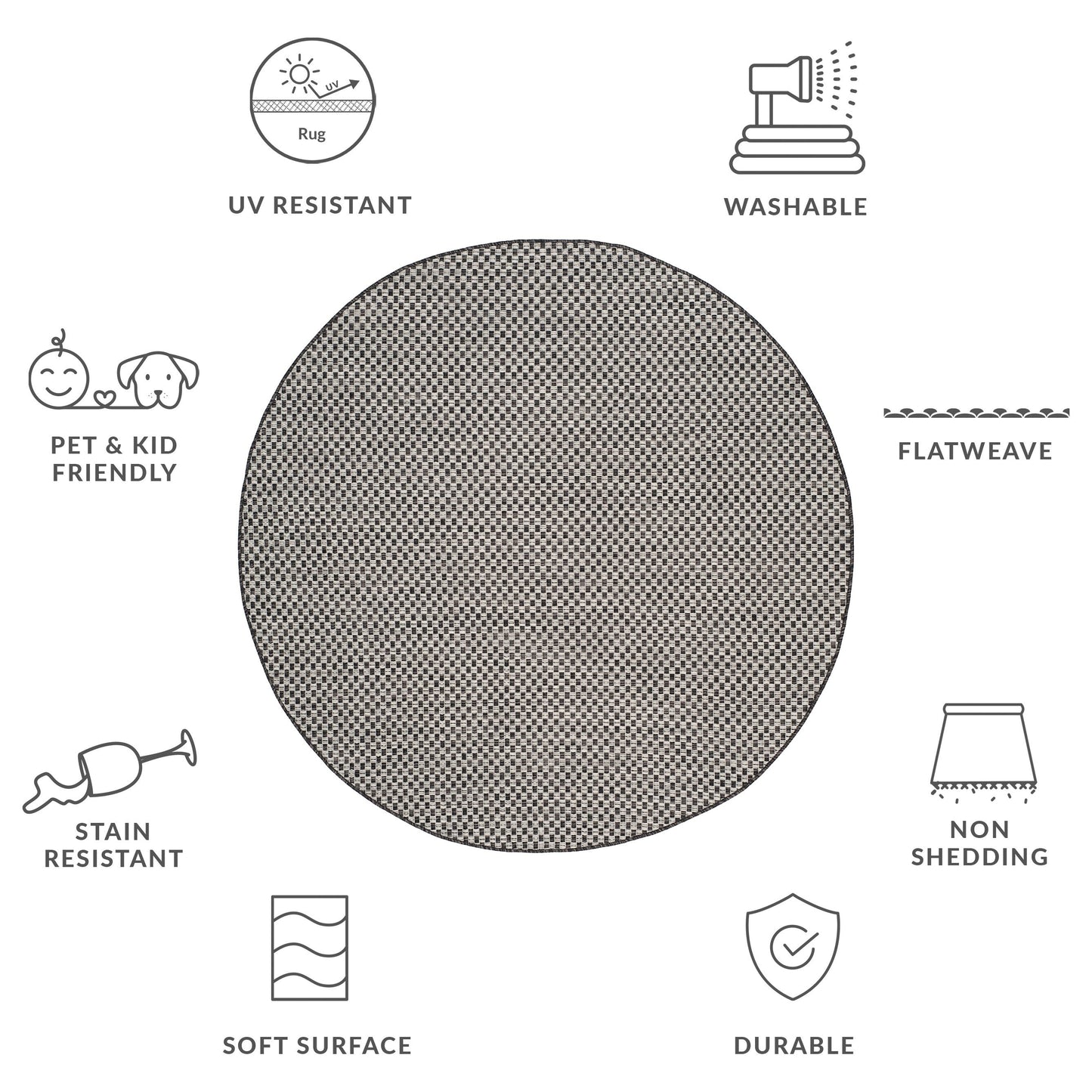 Tapis de jardin imperméable SAFAVIEH Courtyard Ragini pour intérieur/extérieur