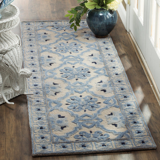 Tapis en laine Bella Rodica moderne à motif floral fait main SAFAVIEH