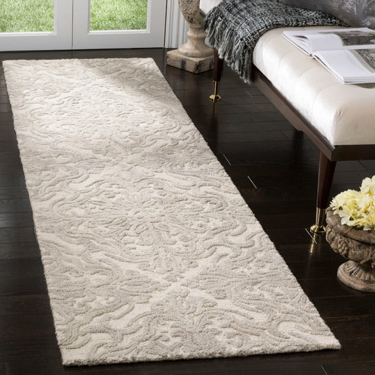 Tapis en laine moderne à motif floral Gertrida, fait main par SAFAVIEH