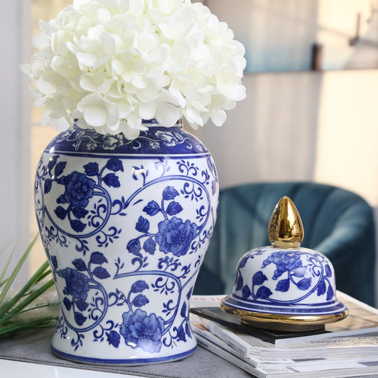 Bocal à motifs éclectiques Sagebrook Home avec couvercle