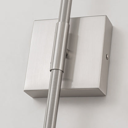 Applique murale LED linéaire moderne à 1 lumière, noire/dorée/nickel, à intensité variable, pour salle de bain.