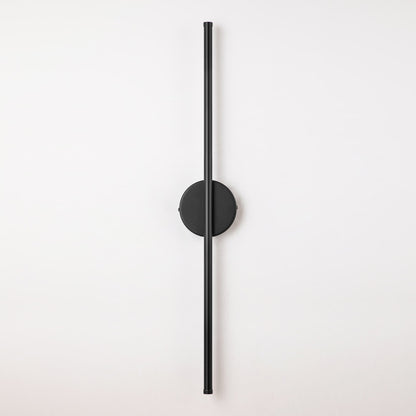 Applique murale LED linéaire moderne à 1 lumière, noire/dorée/nickel, à intensité variable, pour salle de bain.