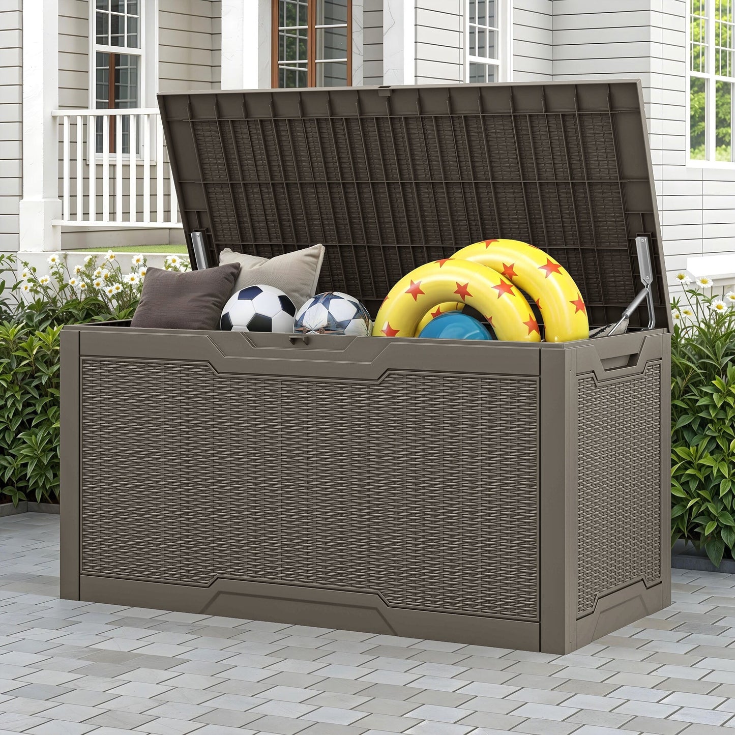 Coffre de rangement extérieur étanche de 100 gallons - Non applicable