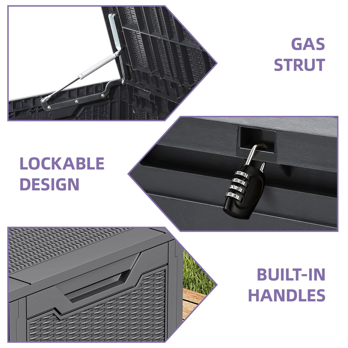 Coffre de rangement extérieur étanche de 100 gallons - Non applicable