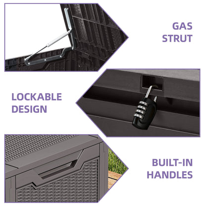 Coffre de rangement extérieur étanche de 100 gallons - Non applicable