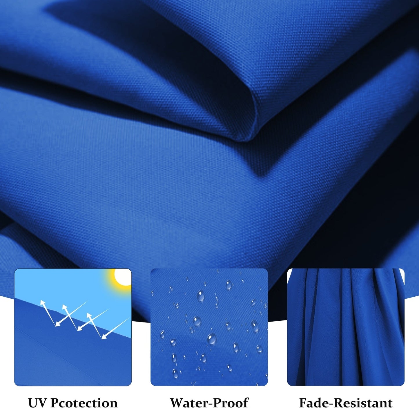 Parasol déporté suspendu à manivelle en acier de 3 m