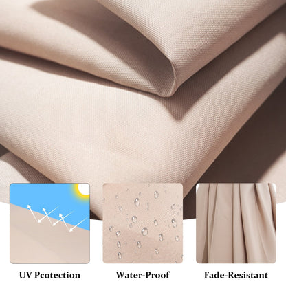 Parasol déporté suspendu à manivelle en acier de 3 m