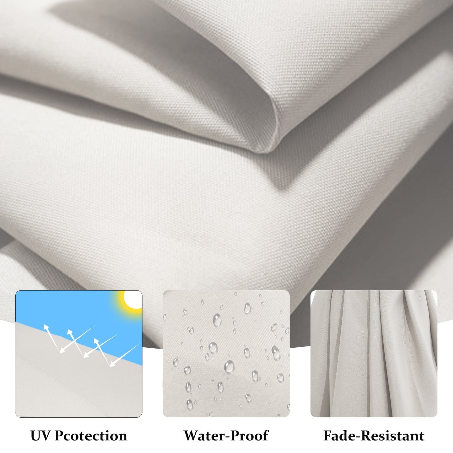 Parasol déporté suspendu à manivelle en acier de 3 m