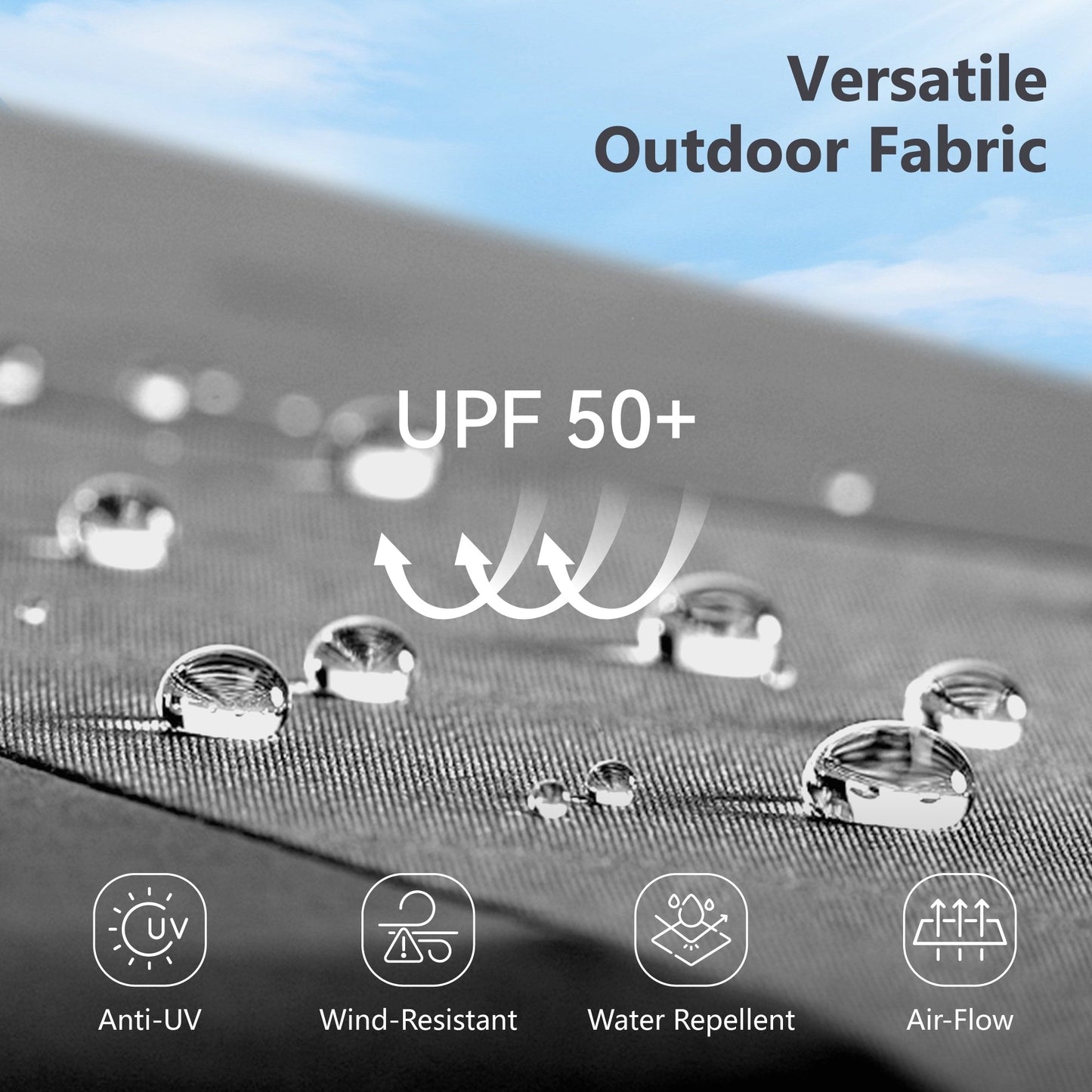 Parasol de terrasse double face extra large de 4 m (13 pi) avec manivelle, MAISON ARTS