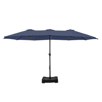 Parasol double extra large de 15 pieds pour patio double face de MAISON ARTS avec base incluse