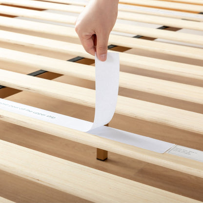 Cadre de lit plateforme classique en bois massif de 16 pouces, disponible en plusieurs finitions