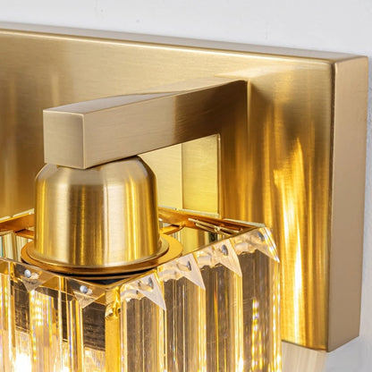 Applique murale de salle de bain à 2/3/4/5 lumières avec abat-jour en cristal