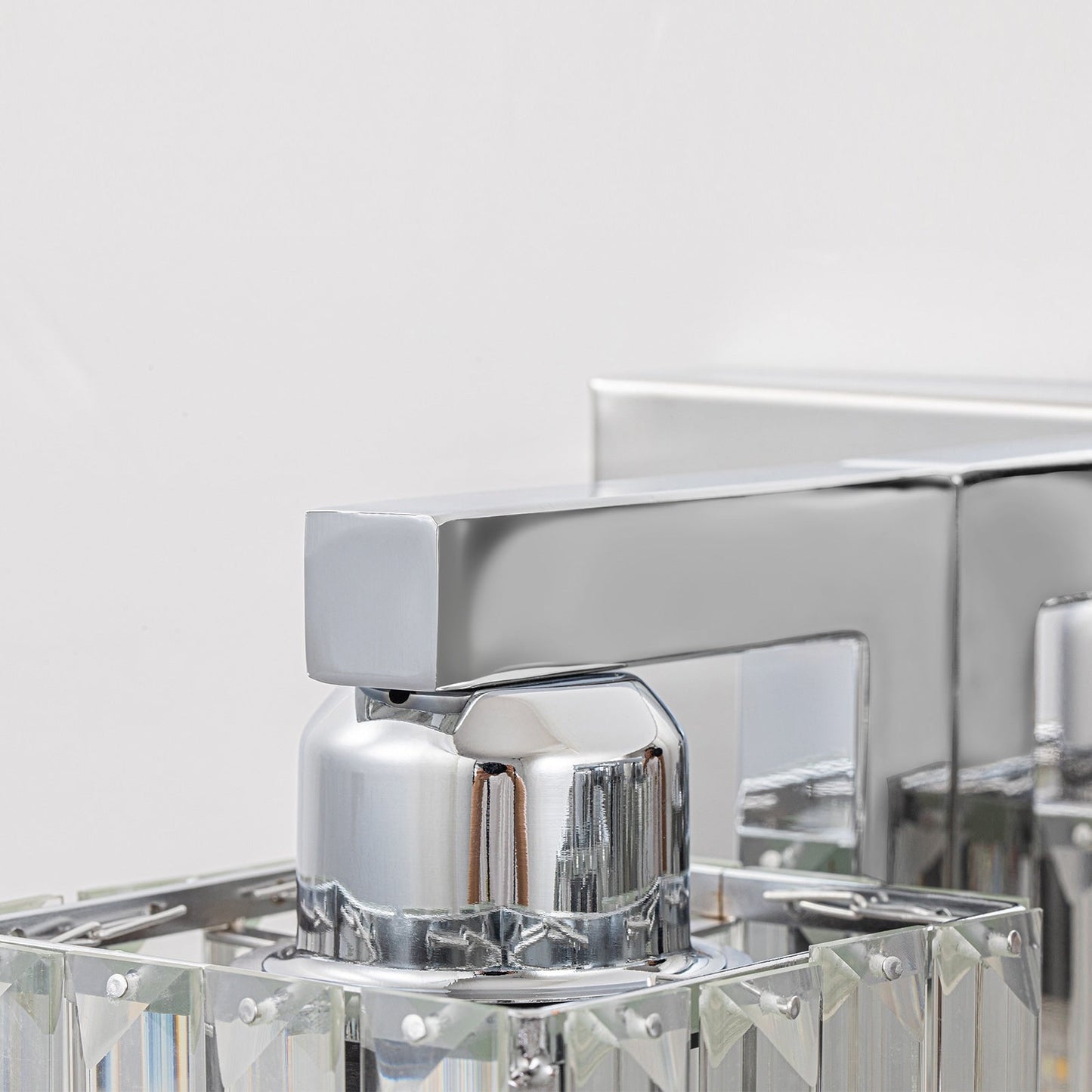 Applique murale de salle de bain à 2/3/4/5 lumières avec abat-jour en cristal