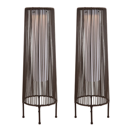 Lot de 2 lampadaires solaires d'extérieur
