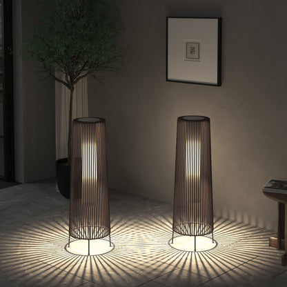 Lot de 2 lampadaires solaires d'extérieur