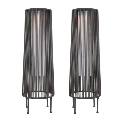 Lot de 2 lampadaires solaires d'extérieur