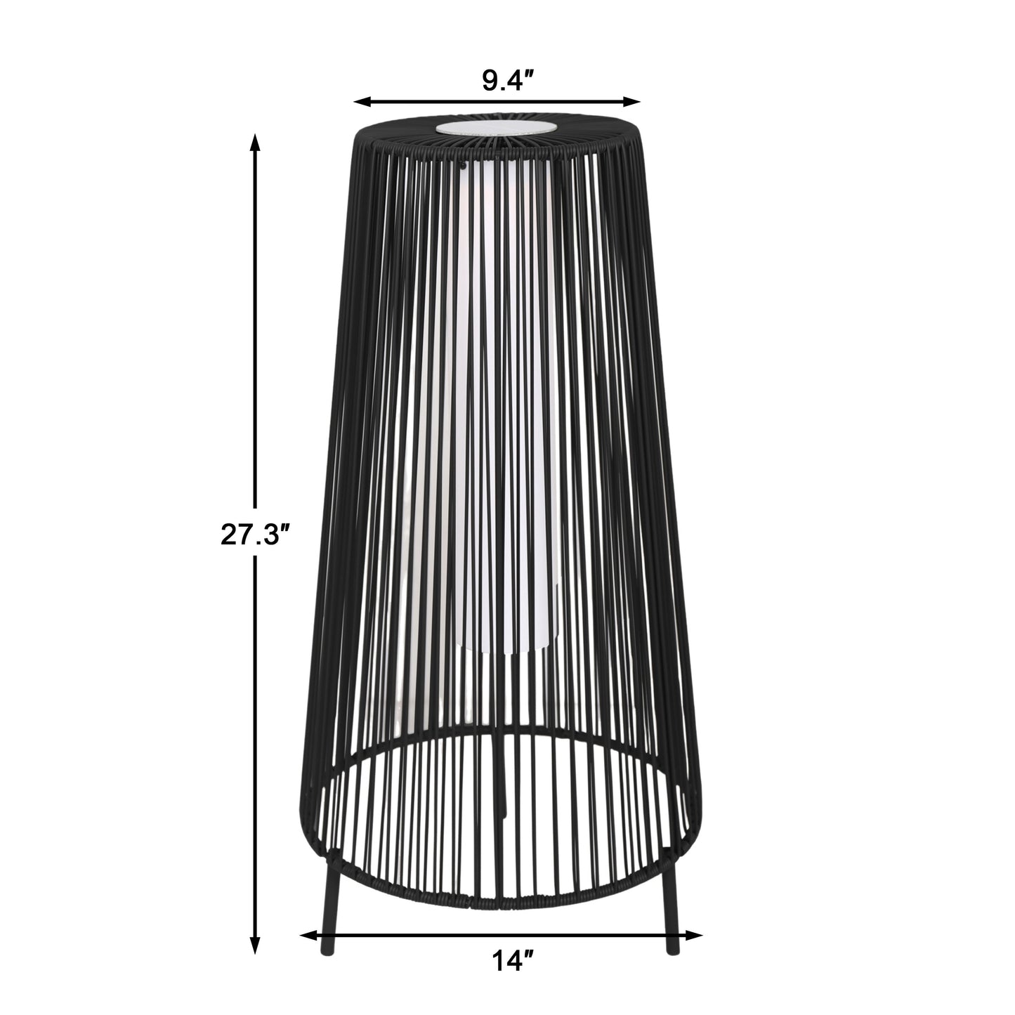 Lot de 2 lampadaires solaires d'extérieur