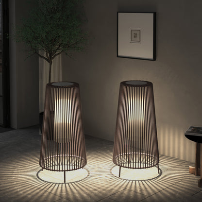 Lot de 2 lampadaires solaires d'extérieur