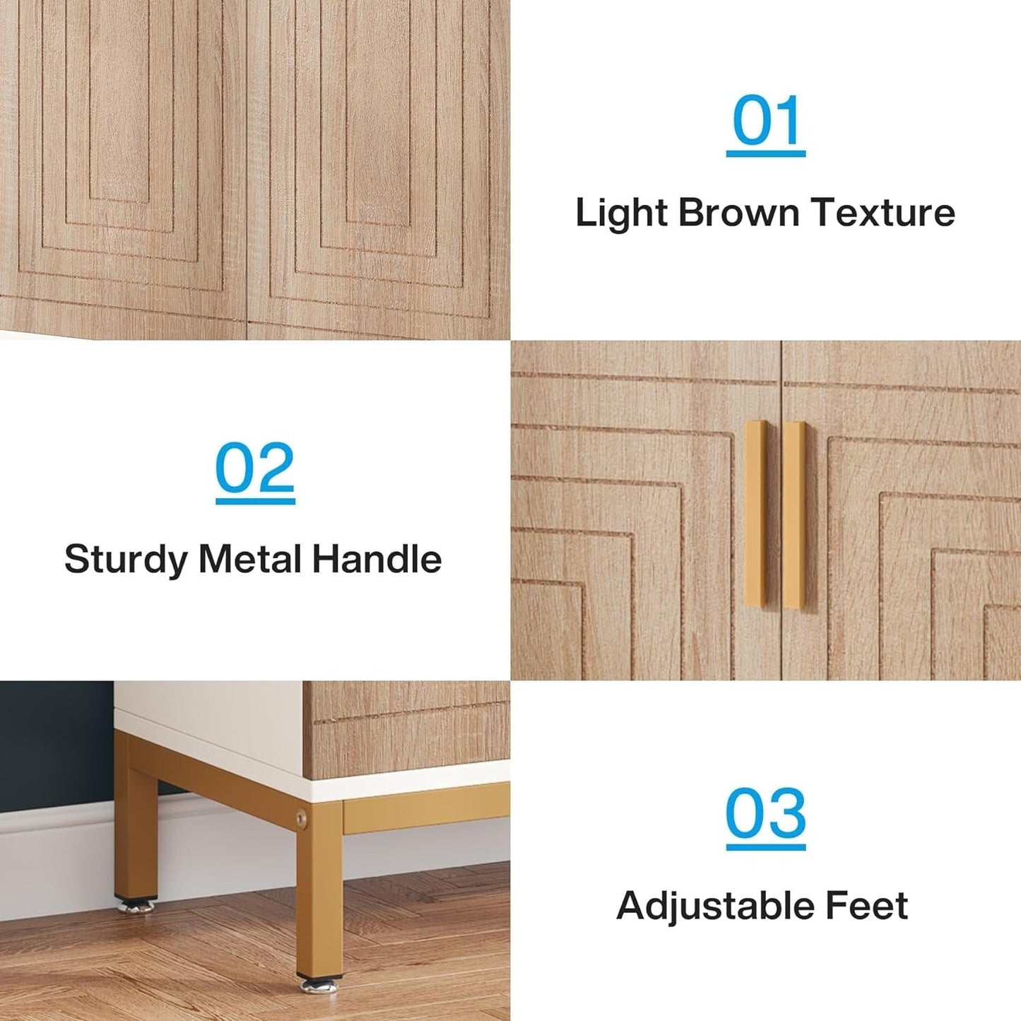 Meuble de rangement à chaussures moderne avec portes, 20 paires, 6 niveaux, pour entrée