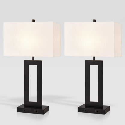 Ensemble de 22 lampes de table USB grises avec commande tactile