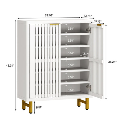 Meuble de rangement à chaussures 24 paires avec porte pour entrée et salon