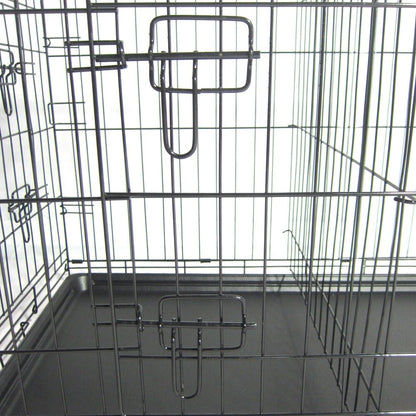 Cage de transport pliable en acier pour animaux de compagnie (chats et chiens) de 24 à 48 pouces, enclos métallique.