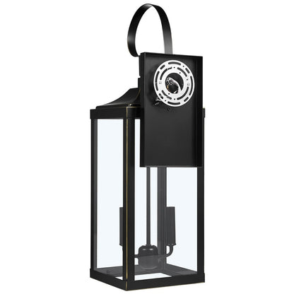 Applique murale extérieure bronze à 2 lumières, 25,7 cm de hauteur