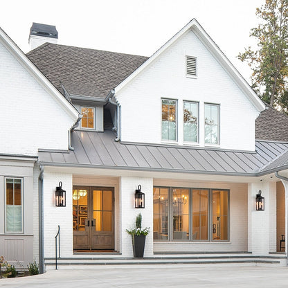 Applique murale extérieure bronze à 2 lumières, 25,7 cm de hauteur