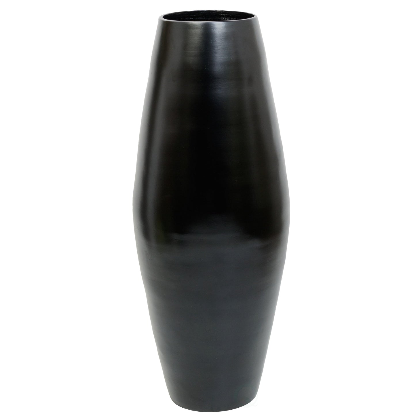 Vase cylindrique haut en bambou Uniquewise, élément décoratif pour les halls d'hôtel et les spas, idéal pour le salon ou le couloir.