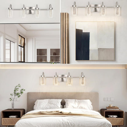 Luminaires de salle de bain en nickel brossé à 3/4/5/6 lumières