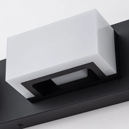 Applique murale LED moderne pour salle de bain, 3/4/5 lumières, noir mat, à intensité variable.