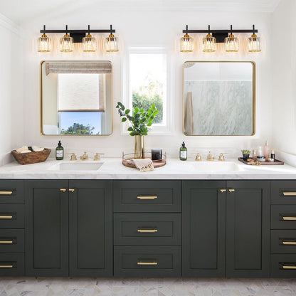 Applique murale moderne à 3/4/5 lumières en cristal, à intensité variable, au-dessus du miroir de salle de bain