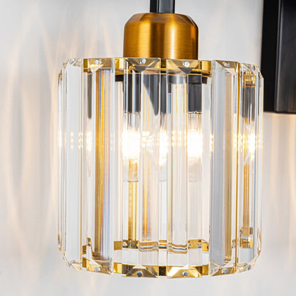 Applique murale moderne à 3/4/5 lumières en cristal, à intensité variable, au-dessus du miroir de salle de bain