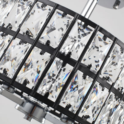 Plafonniers semi-encastrés à 3 lumières en cristal pour salon et couloir