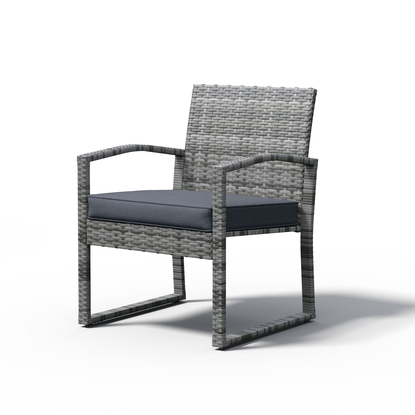 Ensemble de conversation 3 pièces en osier tressé avec coussins pour l'extérieur