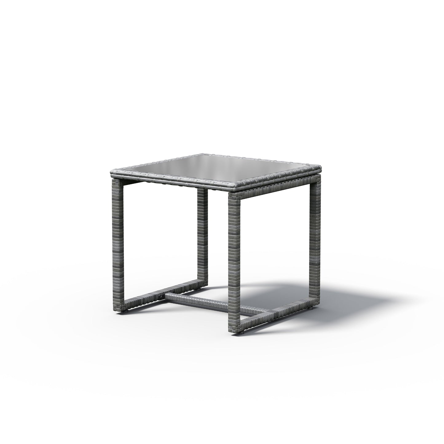 Ensemble de conversation 3 pièces en osier tressé avec coussins pour l'extérieur