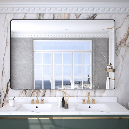 Miroir de salle de bain mural encadré